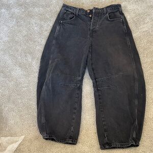 Free People Women's Black Relaxed Jeans